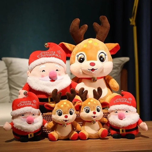 Snowman elk christmas plush - elk,