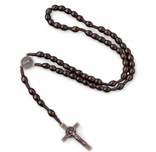 Vintage wooden rosary - wooden,