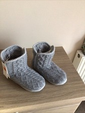 New M&S Ladies Boot Slippers Size 3
