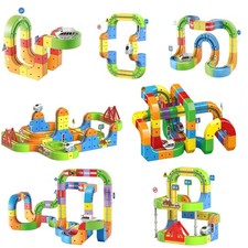 Magnetic Track Toy Set Kid Birthday Gift Magic Flexible Track Train Car 49-168PC