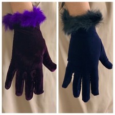 Cute  Velvet  Gloves with Faux Fur - For Evening Wear