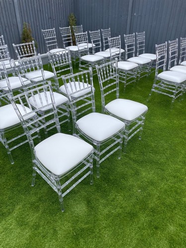 Clear iced chiavari - clear, for