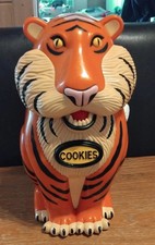 The Original Tiger Roaring Cookie Jar 1999 Talking Growling Novelty 10.5" Rare