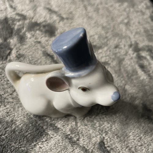 Porcelain white mouse with - porcelain,