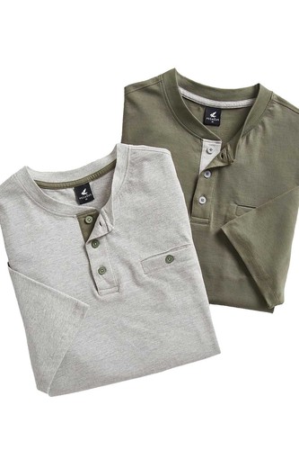 Mens grandad neck shirts 2 - grandad,