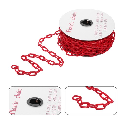 Plastic chain 82ft red - chain:,