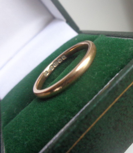22ct gold wedding ring band - gold,