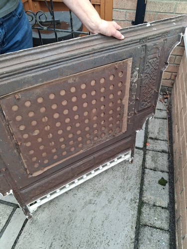 Cast iron victorian overmantle - iron,