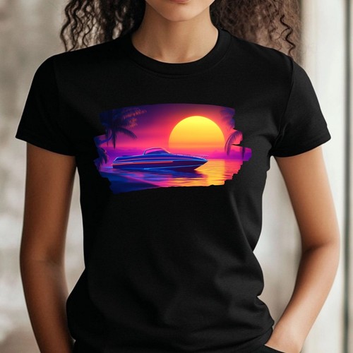Women neon speedboat - speedboat, print