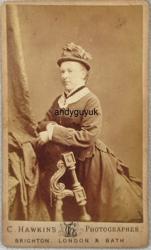 Cdv lady chair bonnet - cdv, fashion