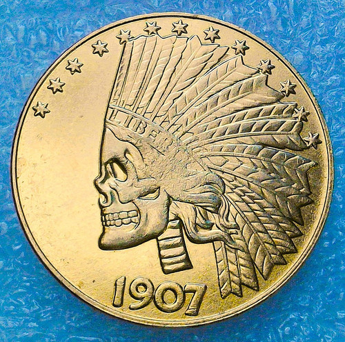 Hobo coin skull head - ,