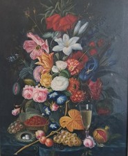 Vintage Framed Floral Still