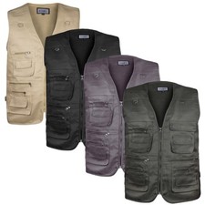 Men Multi Pockets Vest Utility