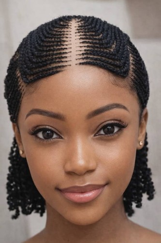 Short braid glueless black - glueless#, black#