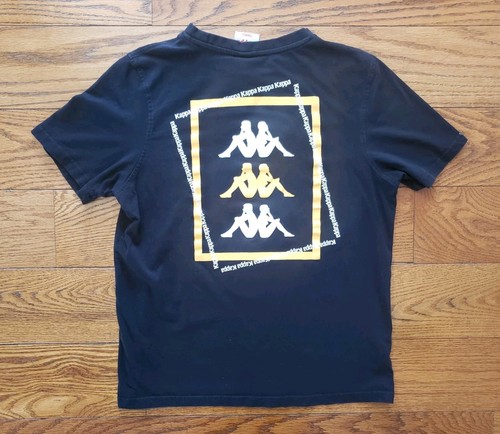 Y2k kappa black yellow shirt - kappa,