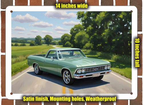Metal sign 1966 chevrolet el - metal,