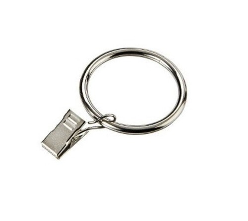 Curtain rod rings chrome - rod,