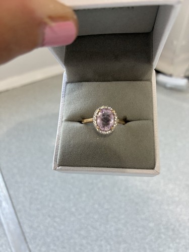 Pink kunzite and - kunzite, ring