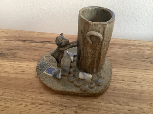 Vintage pottery glazed posy - glazed,