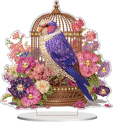 Diamond art bird - diamond, standing