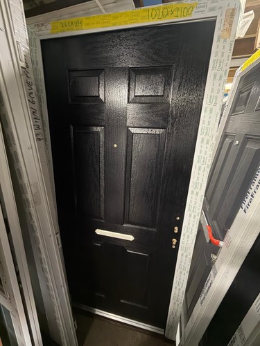 New composite front door black - front,