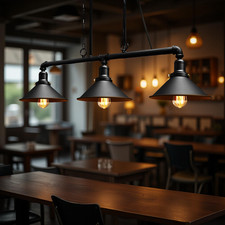 Vintage Steam Punk Ceiling Light Pendant Hanging 3 Way Over Dinning Table Lights