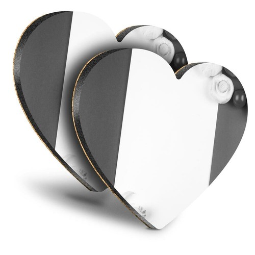 Heart mdf coasters - coasters, bw