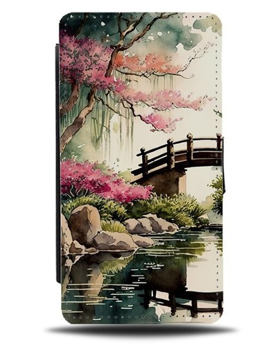 Oil painting bridge gardens - painting,