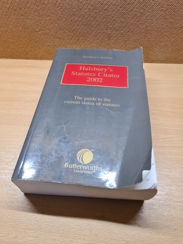 Halsbury statutes citator - halsbury’s,