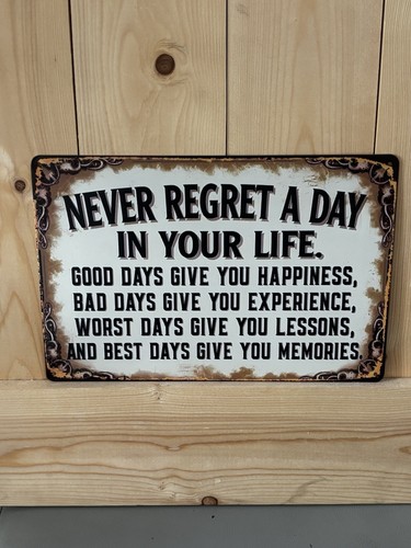 Life lessons metal sign retro - sign,