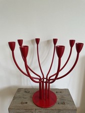 IKEA Stockholm Candle Holder Red Candelabra 8 Arm 90s Y2K Vintage Home Decor 
