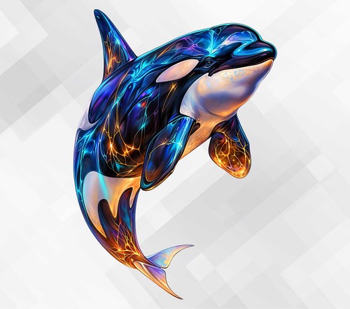 Killer whale wall vinyl - killer,
