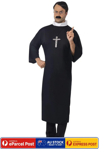 Ca315 mens priest costume - priest, robe
