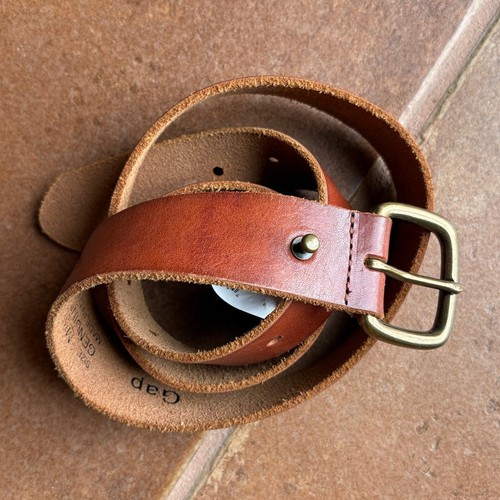 Gap brass buckle brown leather - gap,