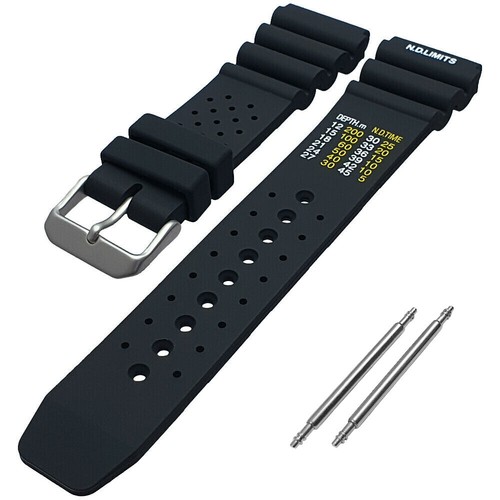 Silicone watch strap - watch, black