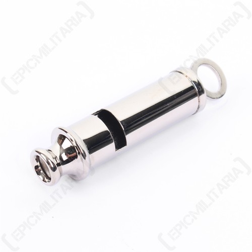 Nickel plated police whistle - nickel,