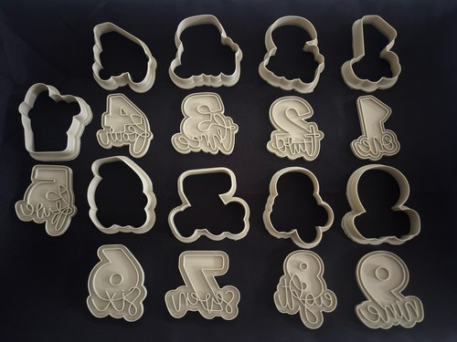 Printed number cookie - 🔢,