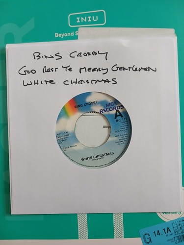 Bing crosby white christmas - bing, 7"