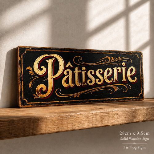 Patisserie sign wooden french - sign,
