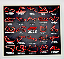 F1 2026 Race Track Display with Stand RED/WHITE F1 Logo – All Circuits Included
