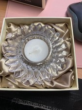 Killarney Crystal "Firelight" Tea Light Candle Holder - boxed with candle