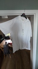 BRAND NEW Abercombie & Fitch Shirt XXL Tall White Linen Short Sleeve