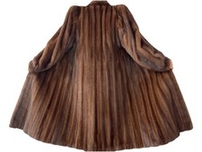 Real Natural CARAMEL GLOW MINK Full Length Fur Coat Long Line Vintage