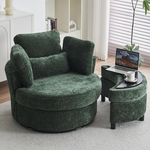 Swivel cuddle sofa chair with - swivel,