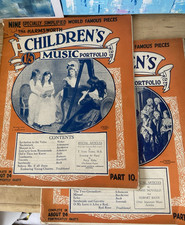 Antique Harmsworth Children's Music Portfolio Partwork 1924 Collectable x 2