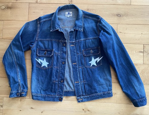 Bape bapesta denim jacket - bape, a