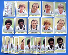 CRICKET 83 - WORCESTERSHIRE - PANINI - 1983  - 10 STICKERS + 13 DUPLICATES - VG