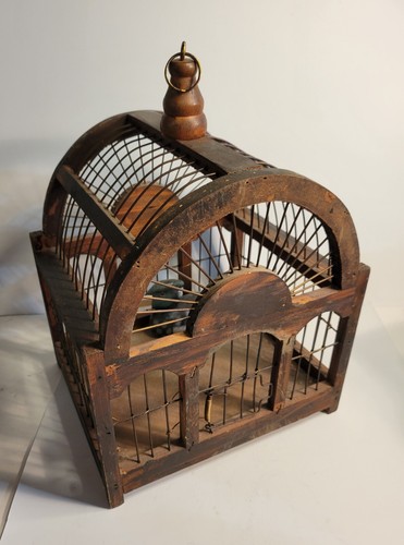 Wood wire bird - wood, cage