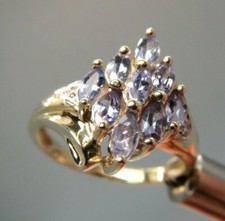 QVC 9ct Gold Tanzanite Cluster