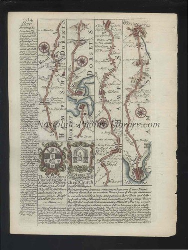 Original antique road map - antique,